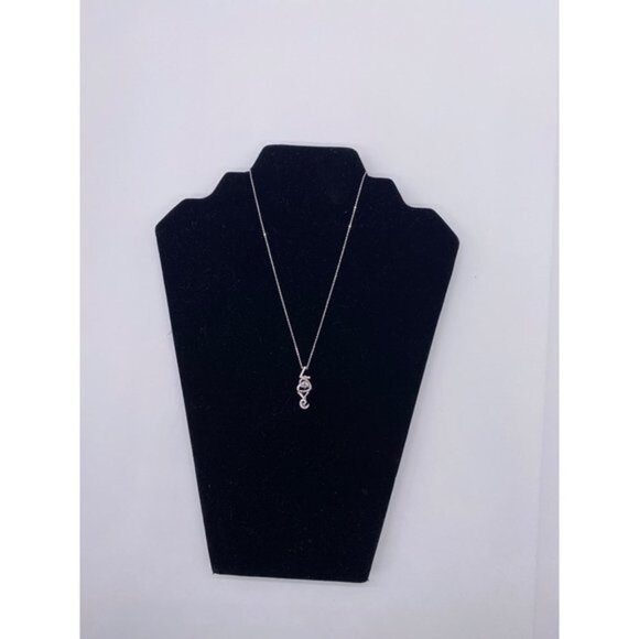 Women’s Love Cubic Zircon Necklace Sliver Tone - Picture 2 of 14